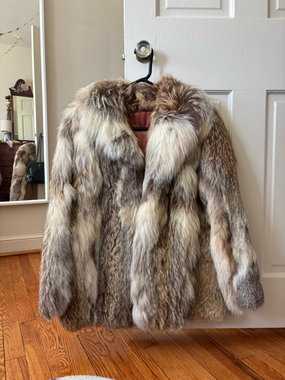 Luxurious Women's Coyote Fur Coat - Natural Multi Brown